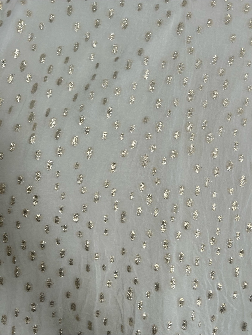 Lilly Pulitzer Cream Sleeveless V-Neck Top with Gold Dot Detail - Picture 5 of 6